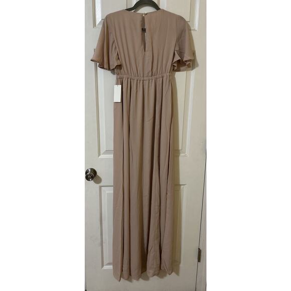 Show Me Your Mumu NWT Emily Empire Maxi Dress in Dusty Blush Crisp Sz XXS NWT C9 - Picture 4 of 5